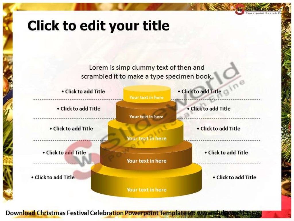 Christmas Festival Celebration Powerpoint Template SlideWorld