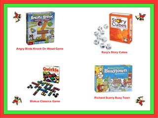 Rory's Story Cubes Angry Birds Knock On Wood Game Blokus Classics Game Richard Scarry Busy Town 