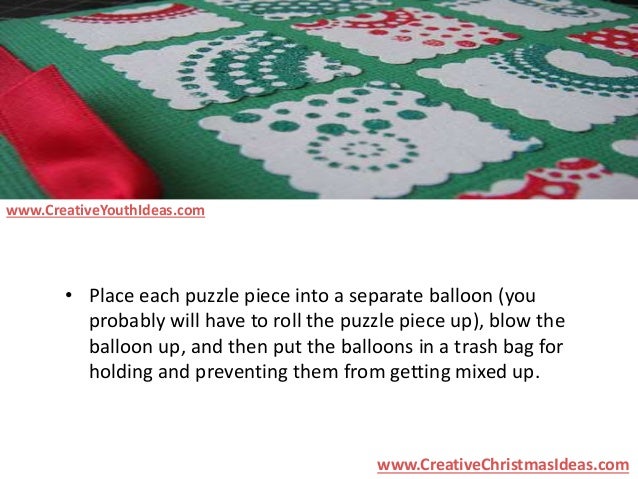 Christmas Ideas - Christmas Card Puzzle Relay