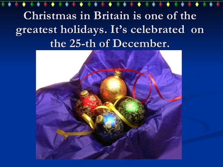 Christmas in britain презентация