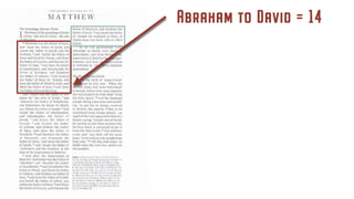 Abraham to David = 14
 