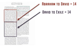 Abraham to David = 14
David to Exile = 14
 