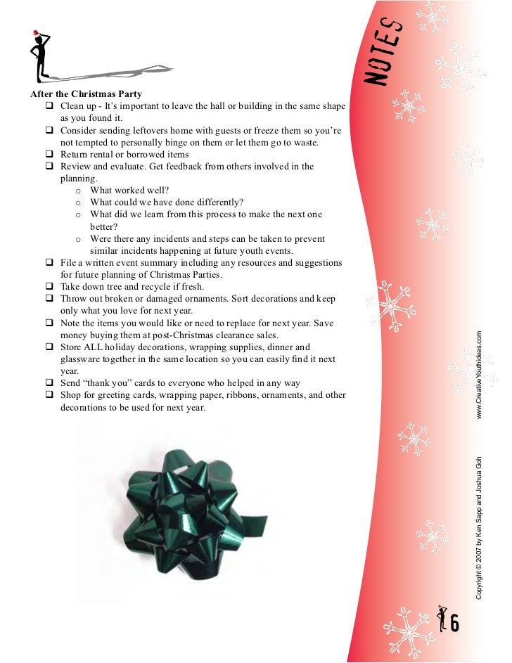 Christmas Party Checklist