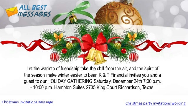 Christmas Party Invitations And Christmas Party Invitation Wording