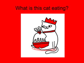 What is this cat eating?

 