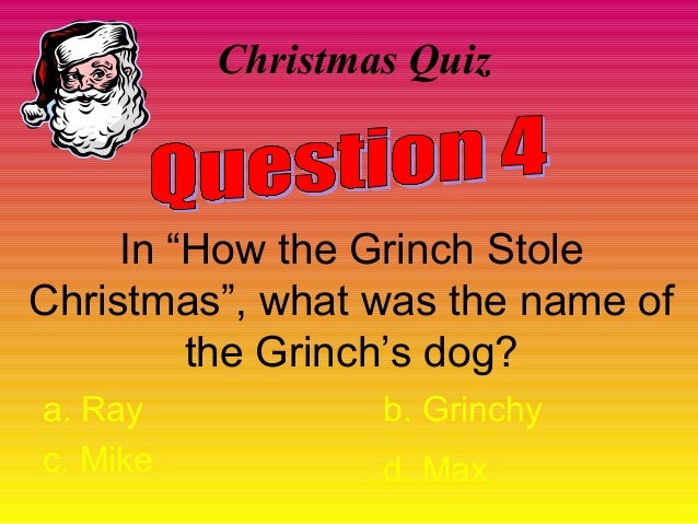 Christmas quiz