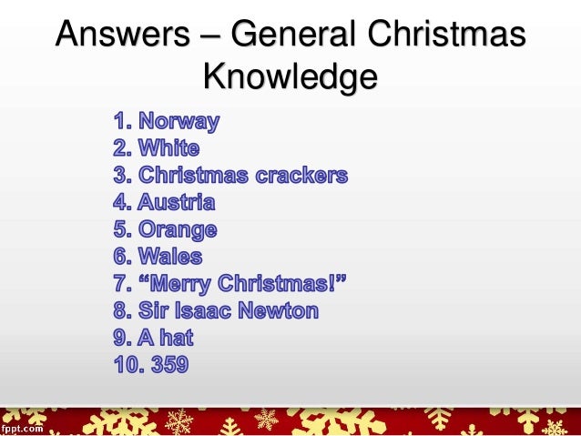 Christmas quiz..