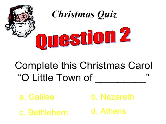 Christmas quiz 2014