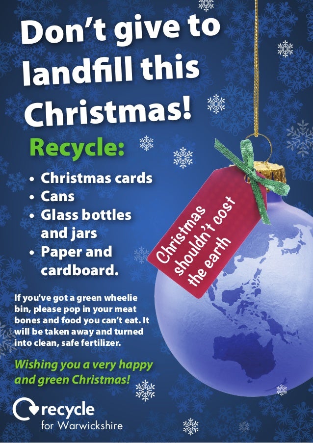 christmas recycling poster re cycling christmas cards