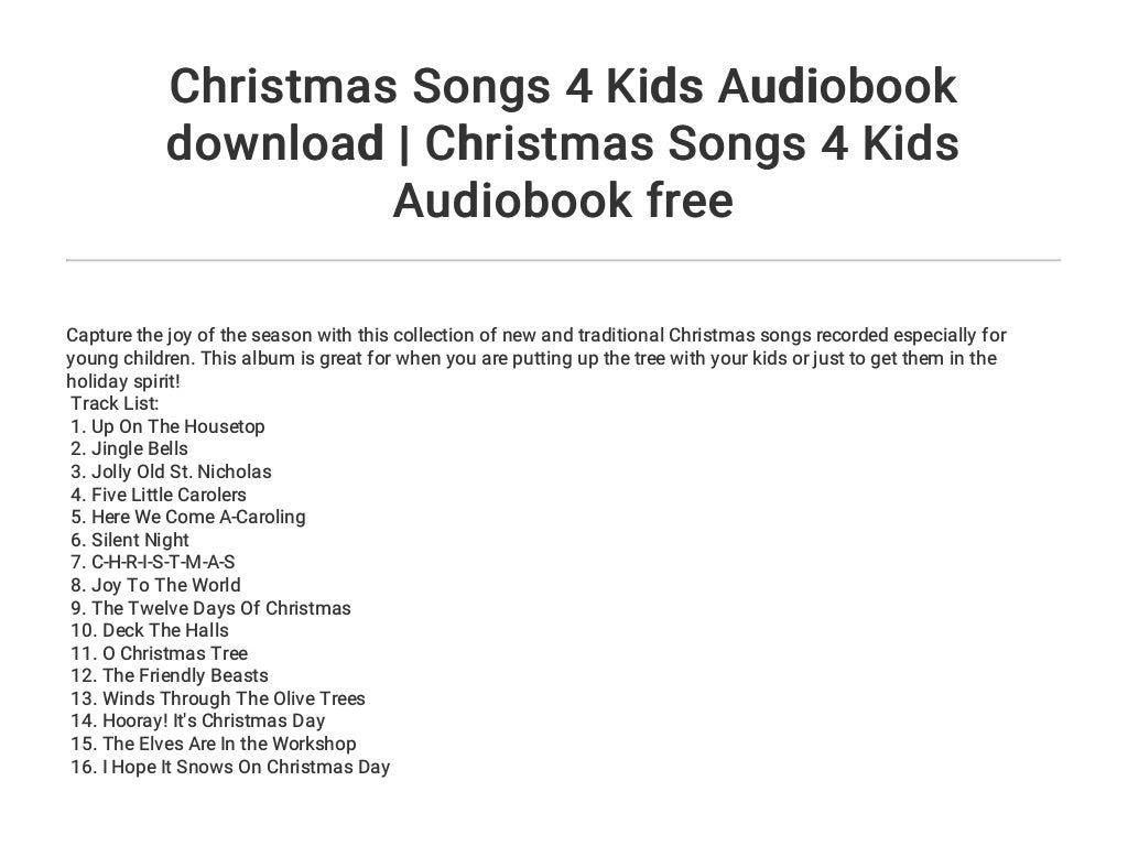 Christmas Songs 4 Kids Audiobook download | Christmas Songs 4 Kids Au…