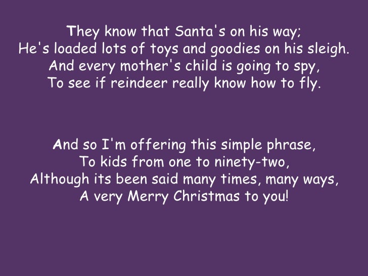 christmas songs by miss gloria diuco although it s been said many times many ways merry christmas lyrics