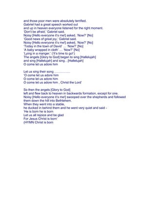 Christmas story with actions