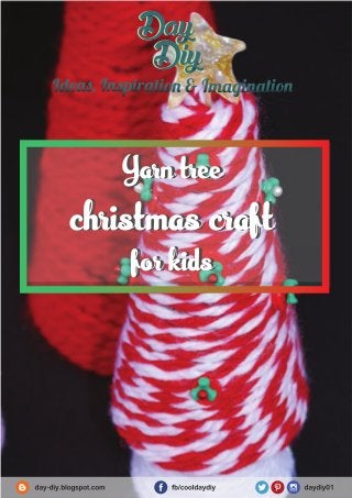 yarn tree christmas craft for kids