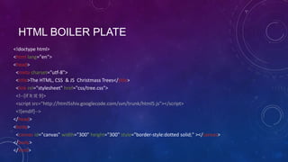 Christmas Trees Made with HTML CSS and JS | PPTX