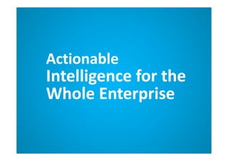 Actionable
Intelligence for the
Whole Enterprise
Actionable
Intelligence for the
Whole Enterprise
 