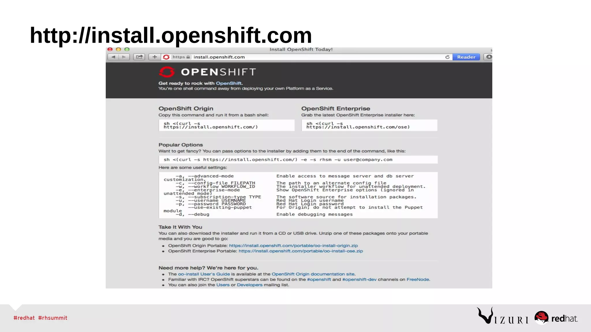 http://install.openshift.com
 