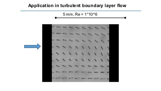 Application in turbulent boundary layer flow
5 mm, Re = 1*10^6
 