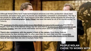 Christopher Nolan - Memento vs Inception
