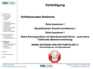 FMK2014: Schutzrechtsverletzungen und Inkasso by Christoph Kluss Slide 17