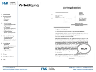 FMK2014: Schutzrechtsverletzungen und Inkasso by Christoph Kluss Slide 25