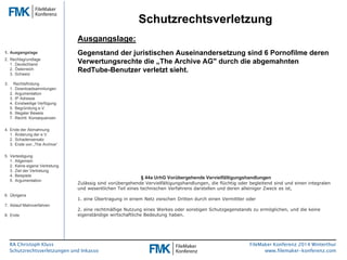 FMK2014: Schutzrechtsverletzungen und Inkasso by Christoph Kluss Slide 3
