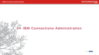 5
1. IBM Connections Administration
>> IBM Connections Administration
 