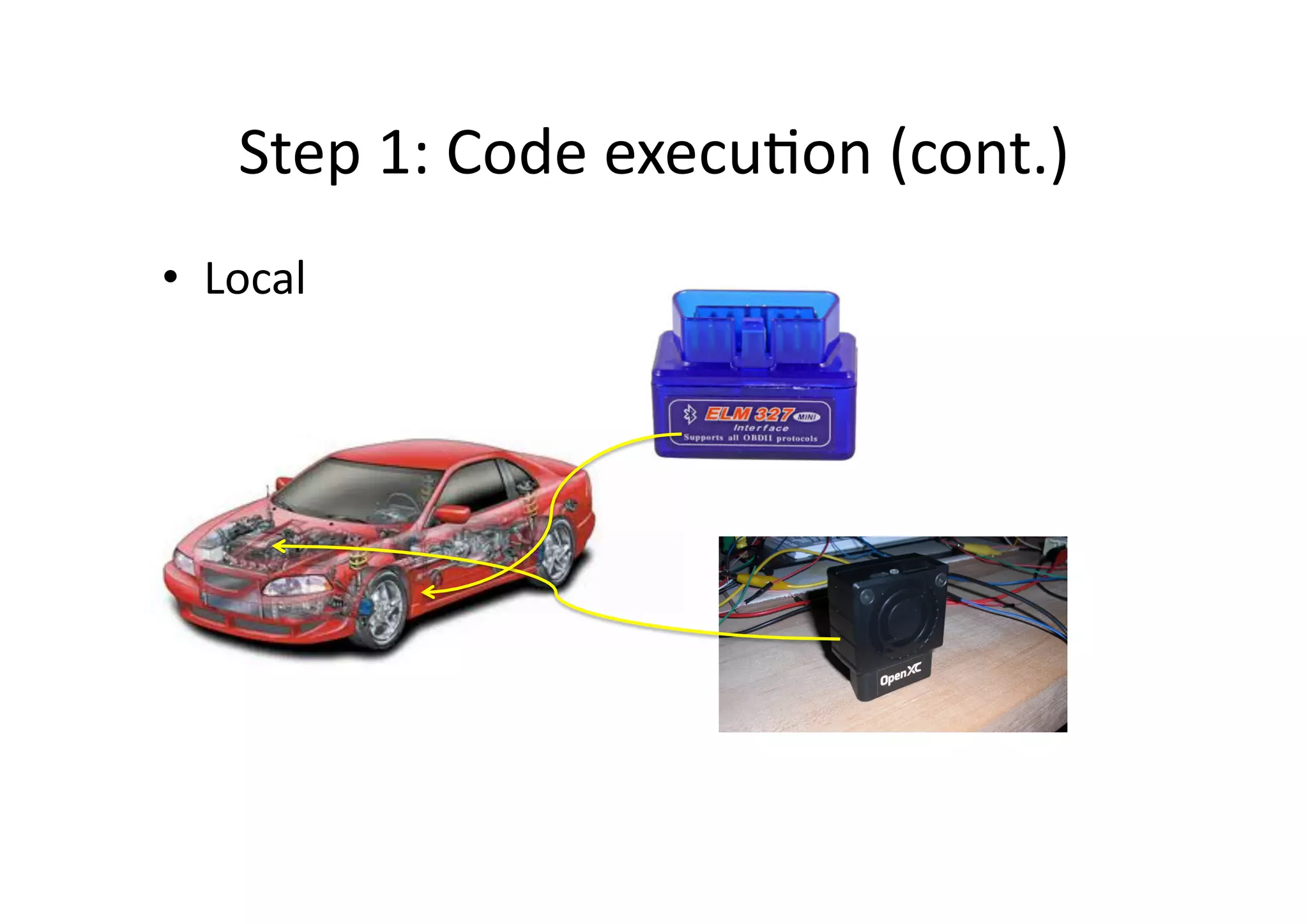 Step	
  1:	
  Code	
  execu/on	
  (cont.)	
  
•  Local	
  
 