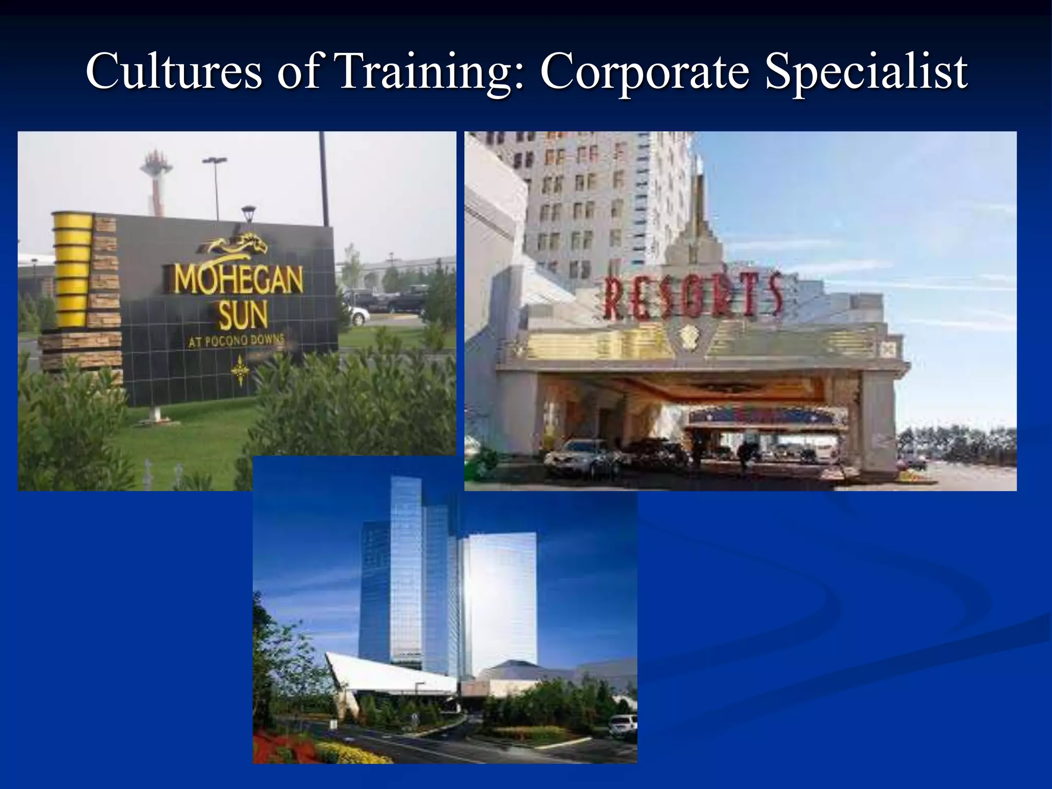 Cultures of Training: Corporate Specialist
 