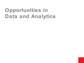 Opportunities in  Data and Analytics 