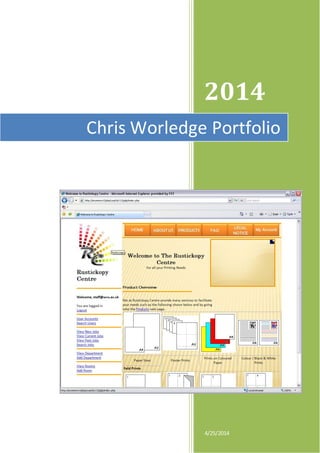 0
2014
4/25/2014
Chris Worledge Portfolio
 