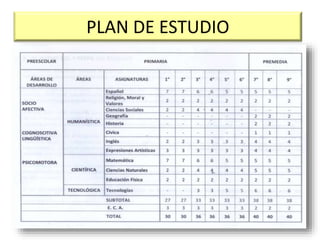 PLAN DE ESTUDIO
 