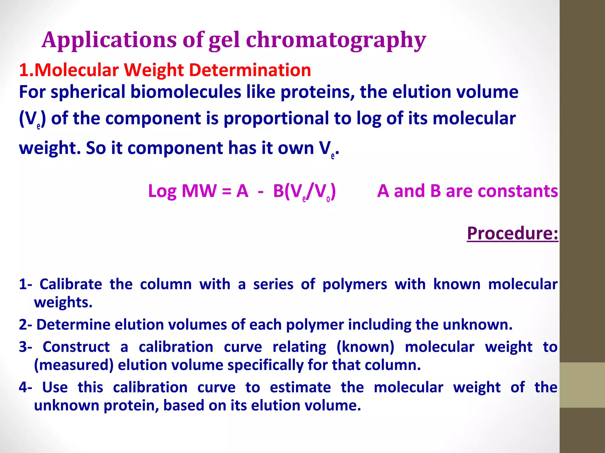 Chromatographic Methods of Analysis ( Gel Chromatography Method ) | PPT