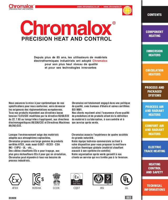 Chromalox Distributors Stockists Industrial Heating Products Fu