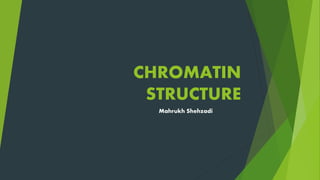 CHROMATIN
STRUCTURE
Mahrukh Shehzadi
 