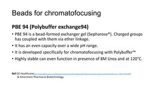 Polybuffer Chromatofocusing | PPTX