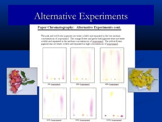Alternative Experiments
 