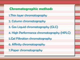 Isolation and Purification of natural products by using chromatography ...