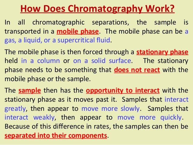 chromatography chromatography how it works