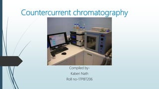 Countercurrent chromatography
Compiled by-
Kaberi Nath
Roll no-17PBT206
 