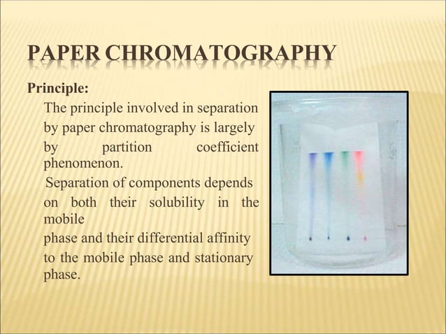 CHROMATOGRAPHY.docx The principle of separation is mainly partition ...