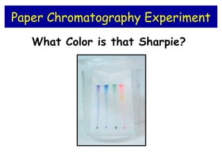 Paper Chromatography Experiment
What Color is that Sharpie?
 