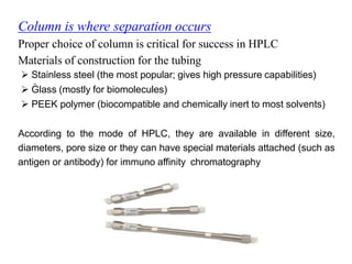Hplc Column Types Pdf Comprehensive Overview of Chromatography and HPLC Techniques | PDF