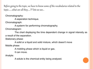 Chromatography 1 | PPTX