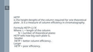 CHROMATOGRAPHY parameter detailed about it | PPTX