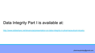 Data Integrity II - Chromatography data system (CDS) in Pharma | PDF