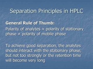 Good Separation Chromatography general (materi) | PPTX