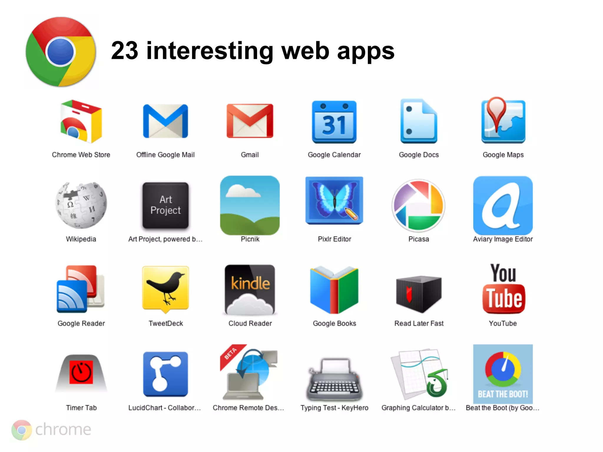 23 interesting web apps
 