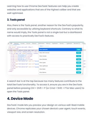 Chrome Developer Tools - Pro Tips & Tricks | PDF