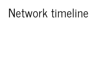 Network timeline
 
