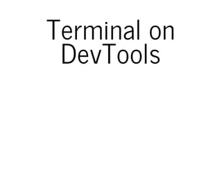 Terminal on
DevTools
 